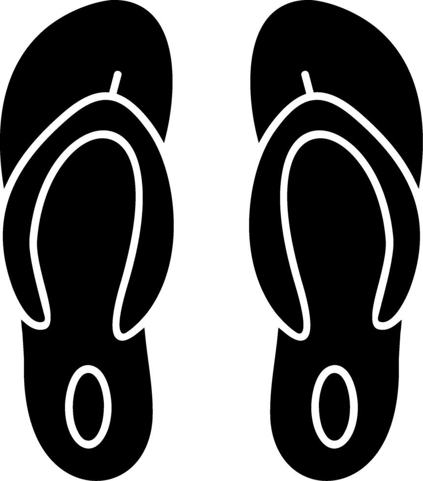 Slippers Glyph Icon vector