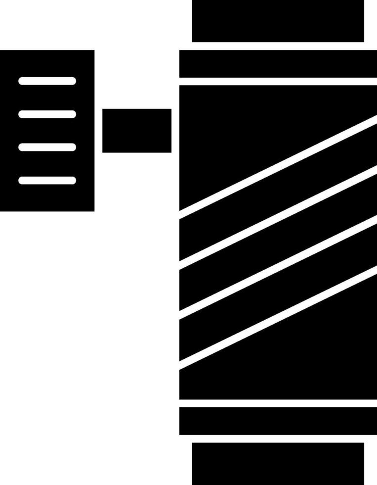 Barbershop Pole Glyph Icon vector