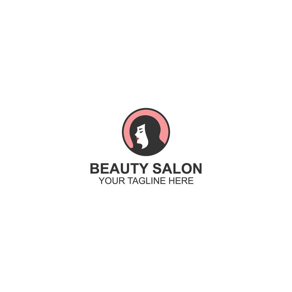 beauty logo design for cosmetic or beauty salon with creative illustration vector