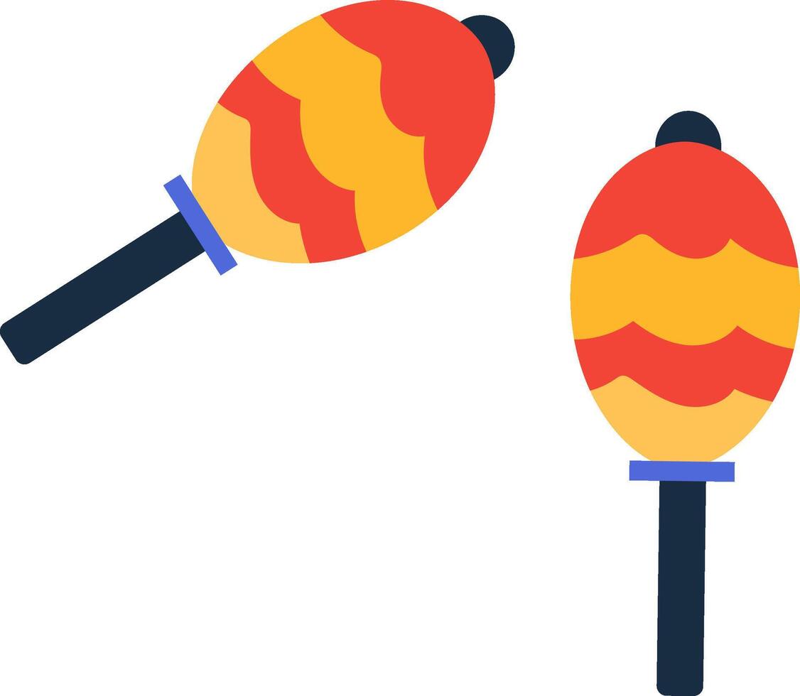 Shaking two colorful maracas creates a vibrant and festive rhythm, producing a unique sound that infuses any celebration with musical energy and joyful spirit vector