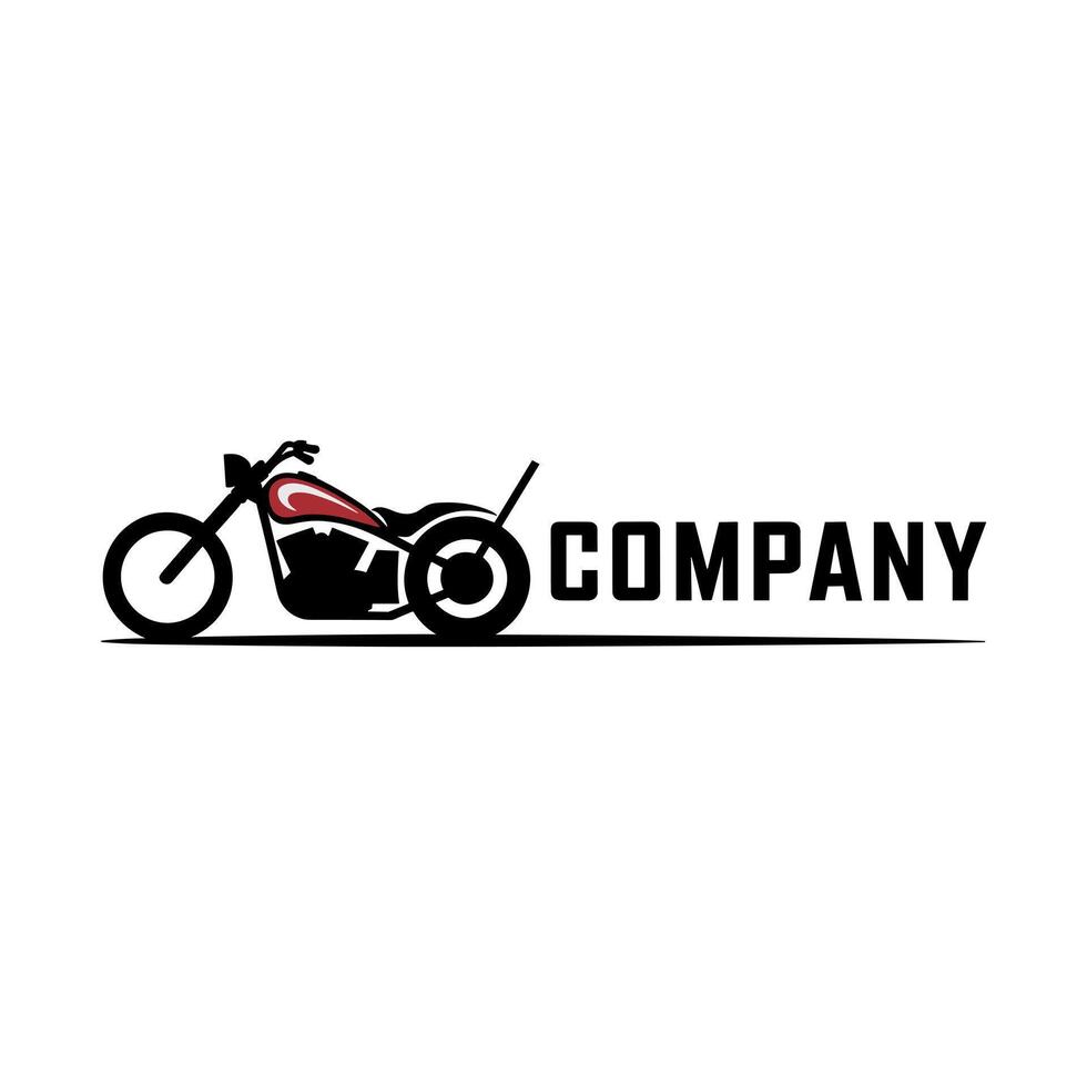 Vintage Motorcycle Logo with Red Accents vector