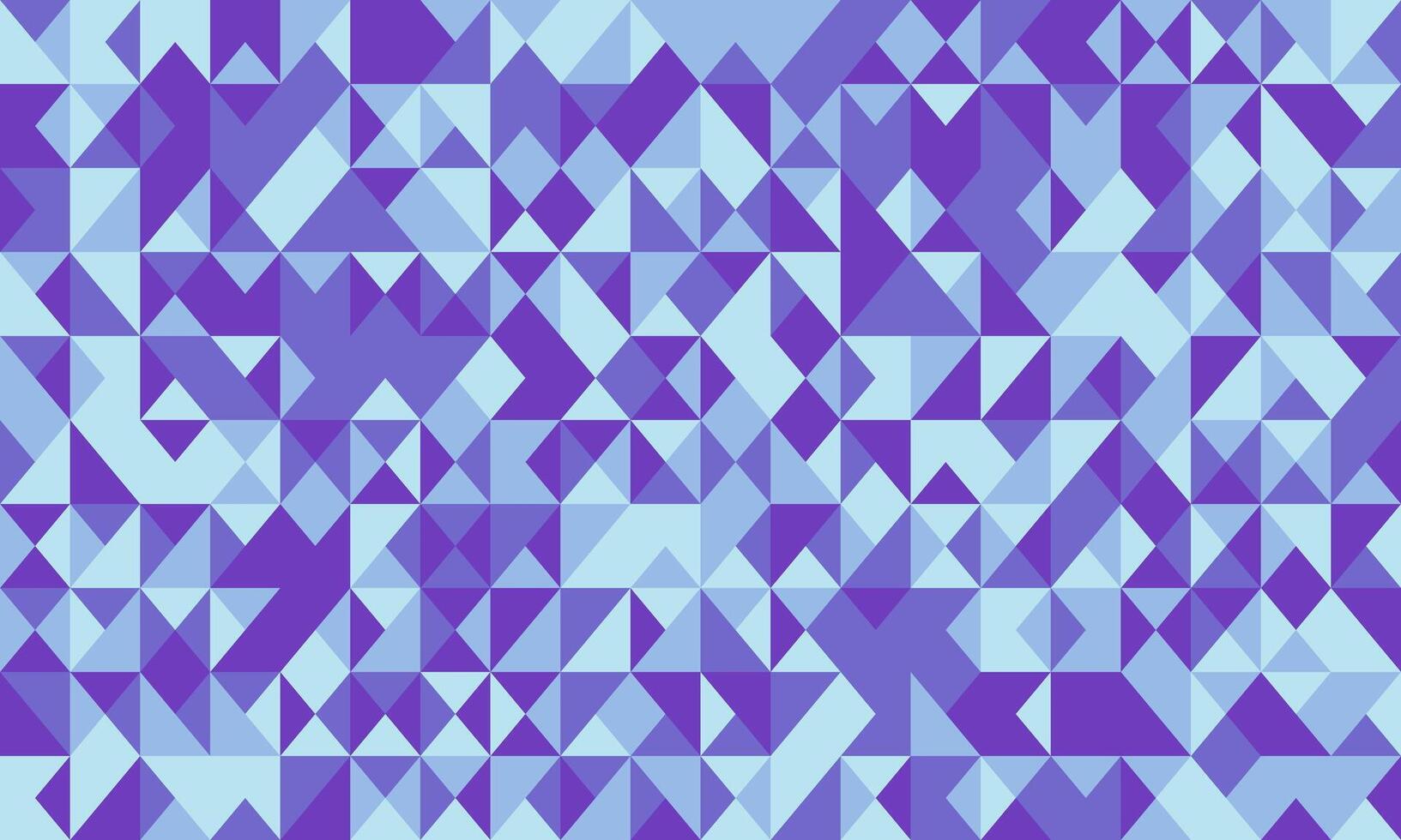 Abstract geometric background. A captivating mosaic of light blue and purple triangles creates a dynamic, modern design. vector