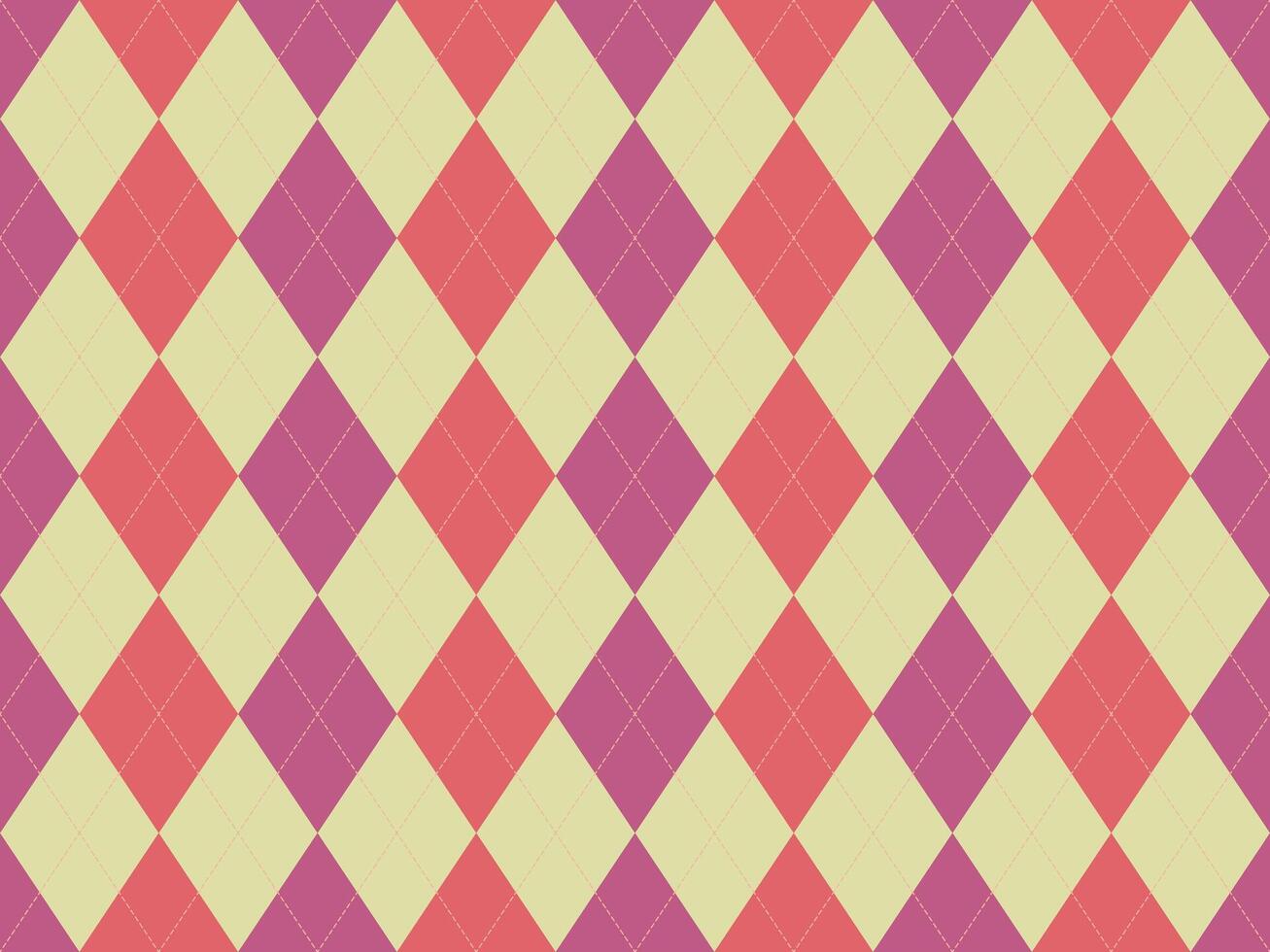 Elegant argyle pattern in pastel pink, coral, and beige. Perfect for backgrounds, textiles, fashion design, or website templates. vector