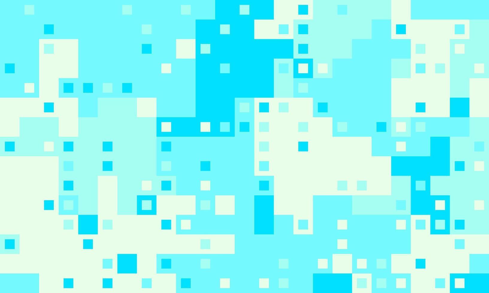 Abstract pixel art background. Cool, calming blue and white color palette evokes feelings of serenity and technology. vector