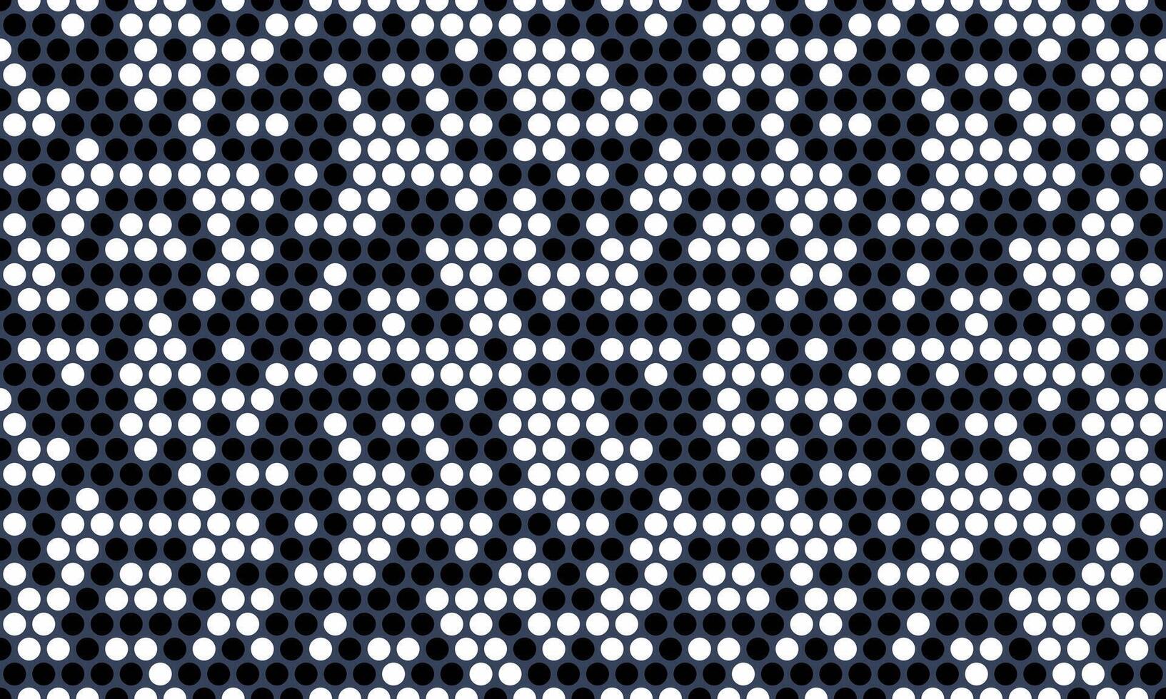 Abstract black and white dotted pattern. Geometric design featuring repeating circles creating a dynamic, interwoven texture. Ideal for backgrounds, textiles, or website design. vector