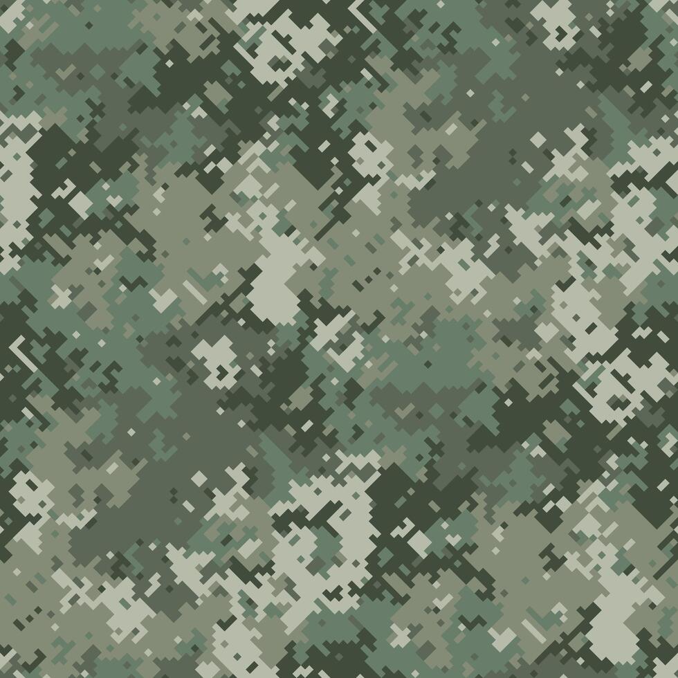 Abstract digital camouflage pattern. Versatile texture ideal for backgrounds, apparel design, military themes, or gaming projects. vector
