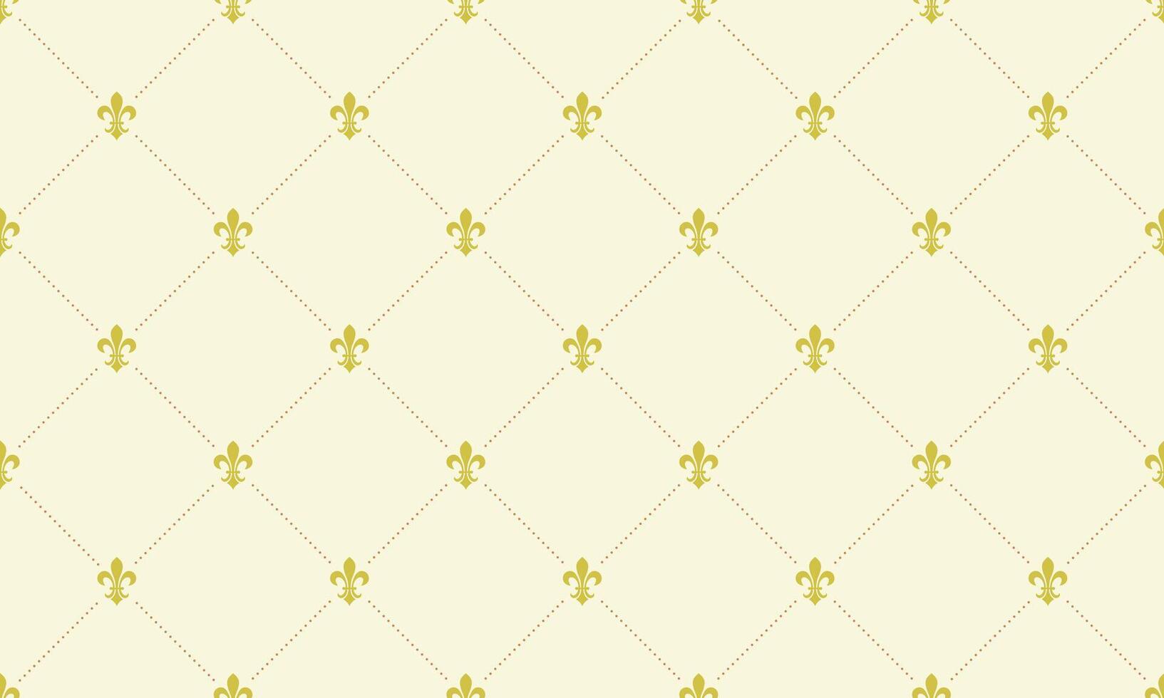 A wallpaper with yellow fleur de lis vector