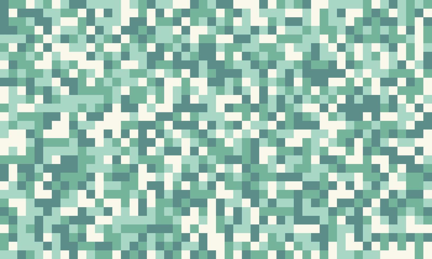 Abstract pixel art background. Seamless pattern of teal and offwhite squares creates a calming, digital texture perfect for websites, presentations, or textile design. vector