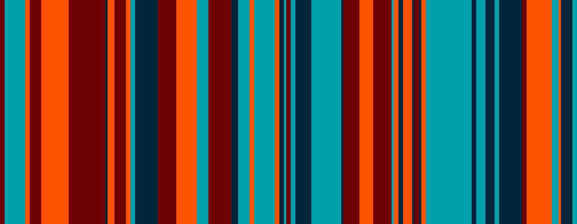 Vibrant vertical stripes in teal, orange, and dark red create a dynamic, modern design. Perfect for backgrounds, textiles, or website elements. Evokes energy, movement, and a sense of rhythm. vector