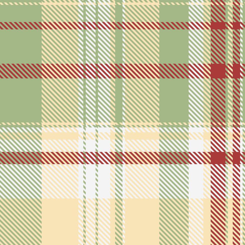 Elegant plaid pattern in muted sage green, cream, and burgundy. Perfect for textile design, wallpaper, or seasonal branding. Subtle yet sophisticated, this image evokes warmth and comfort. vector