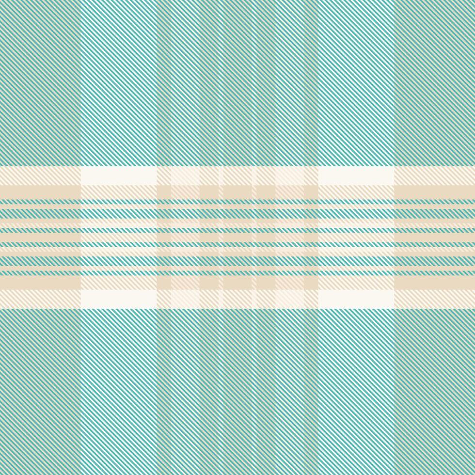 Elegant teal and beige plaid pattern. Perfect for textile design, website backgrounds, or crafting projects. This subtle yet stylish design evokes feelings of calmness and sophistication. vector