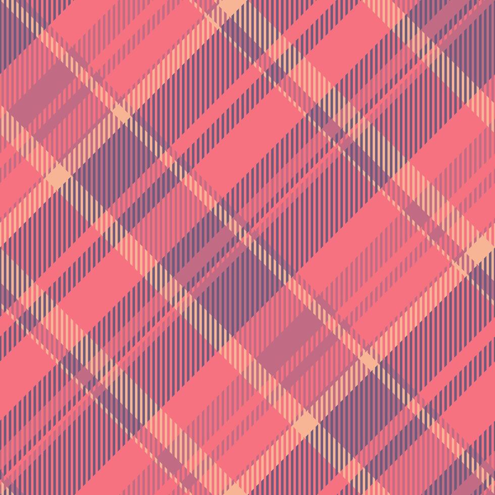 Elegant coral, mauve, and beige plaid pattern. Perfect for textile design, fashion, website backgrounds, and stationery. Subtle texture and muted tones create a sophisticated, timeless aesthetic. vector
