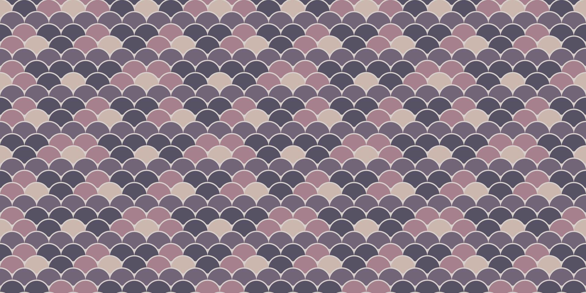 Elegant seamless pattern of overlapping semicircles in muted purples and pinks. Ideal for website backgrounds, textiles, or stationery design. vector