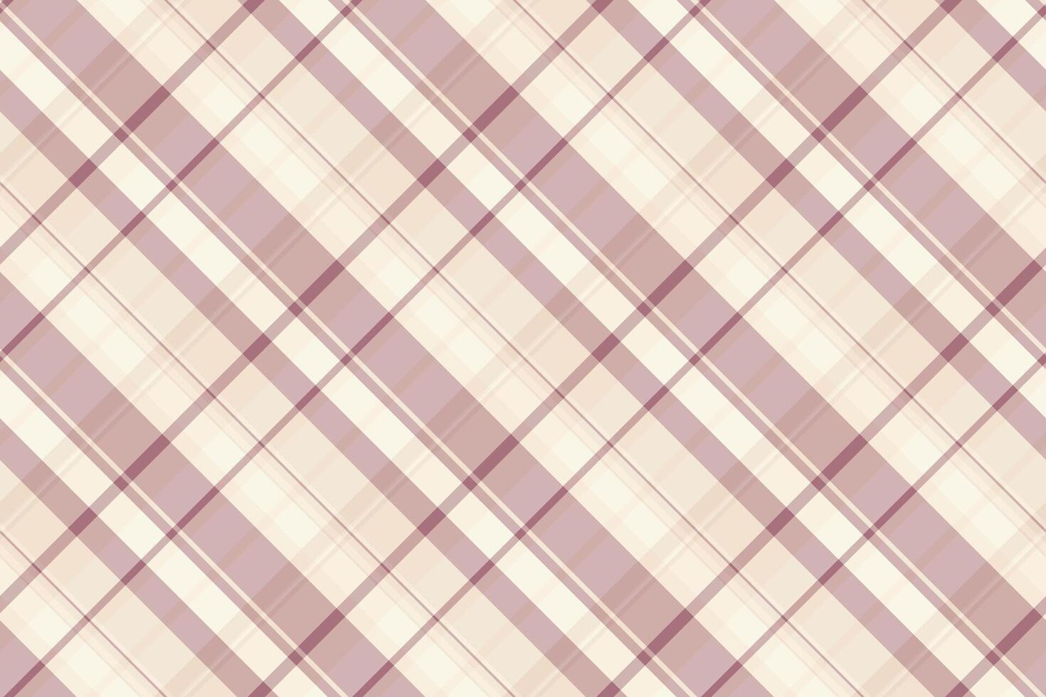 Grunge check textile seamless, stationary tartan pattern . Stylish plaid texture background fabric in light and beige colors. vector