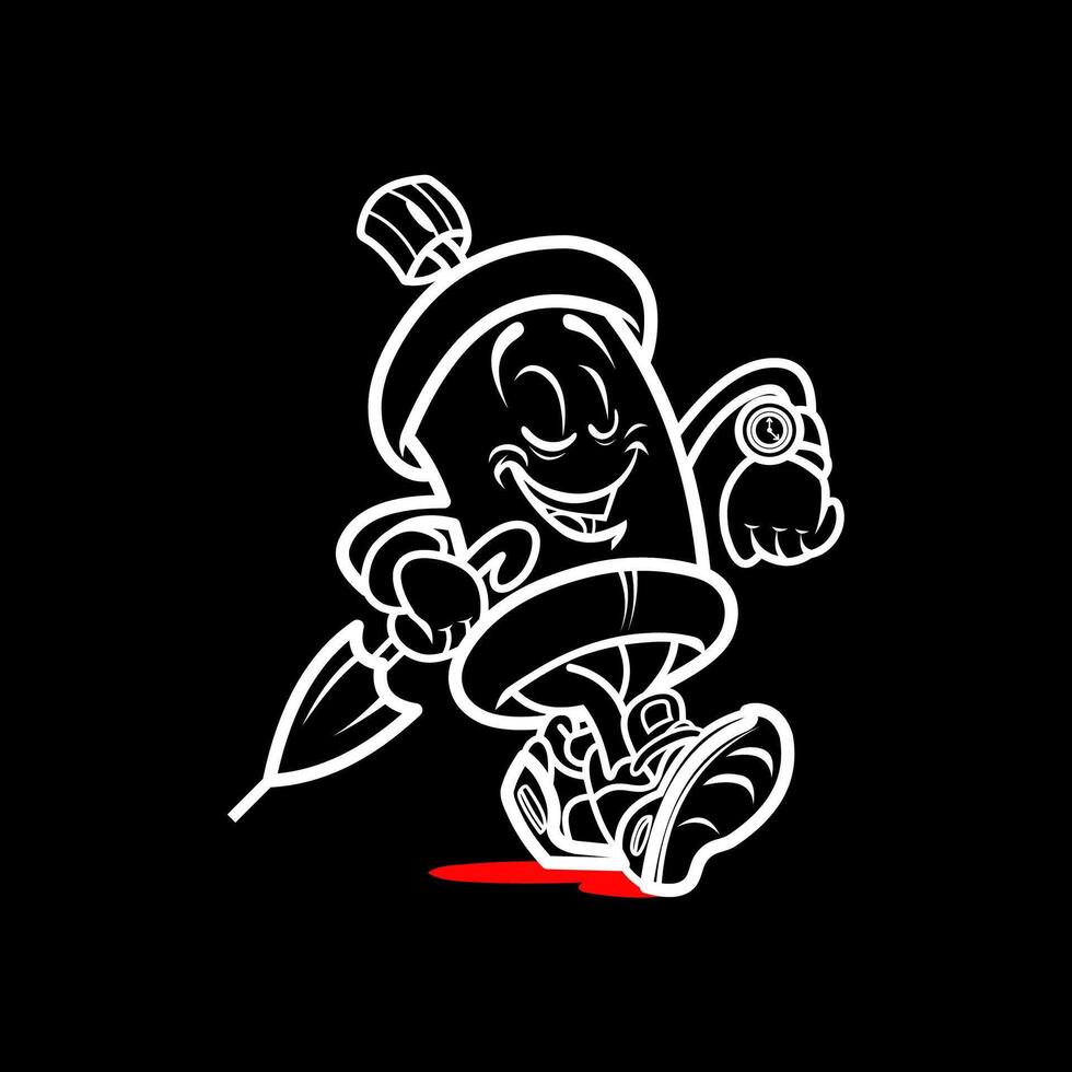 Cartoon Spray Can Character Walking with Swagger vector