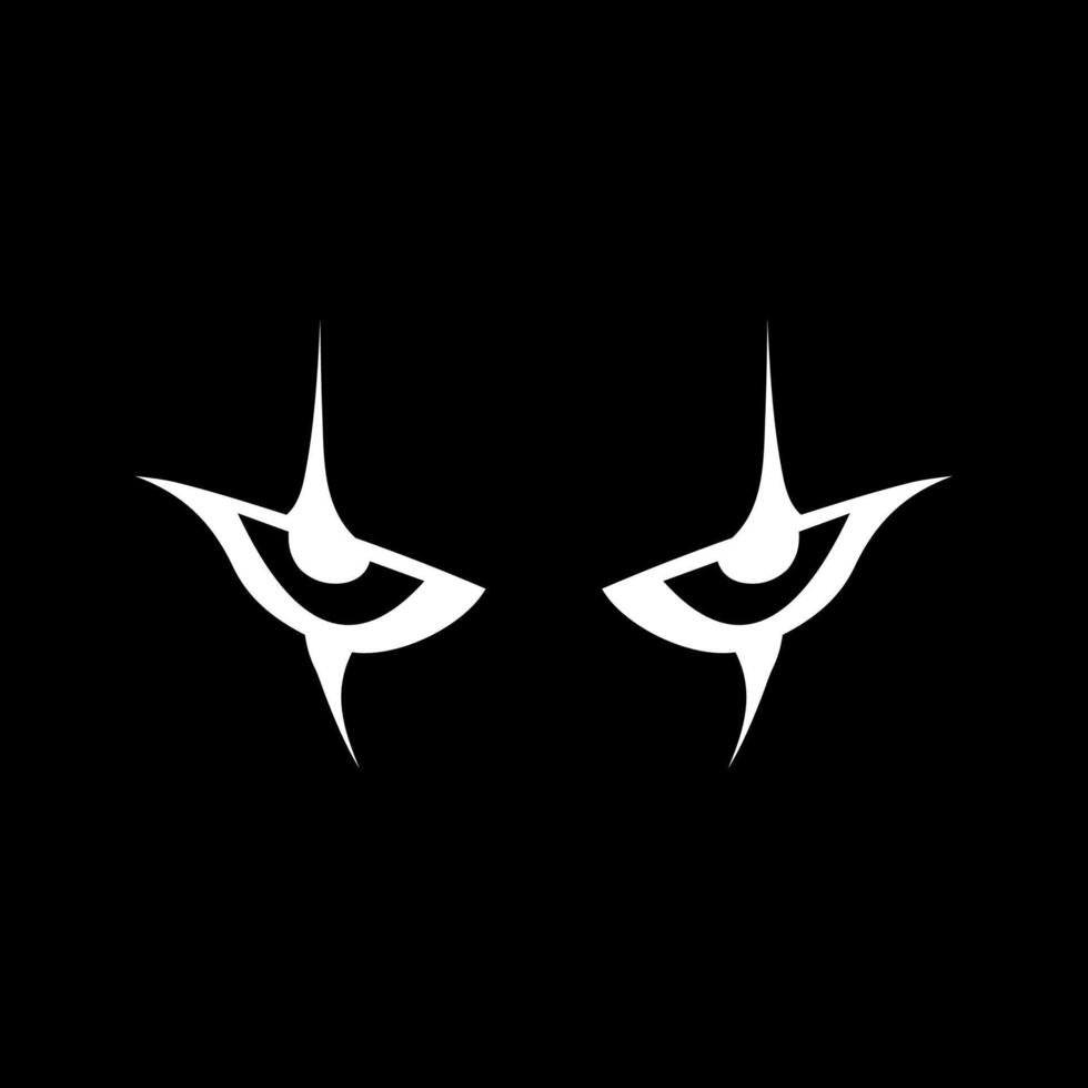 Sharp Evil Eyes Icon - Dark Aesthetic vector