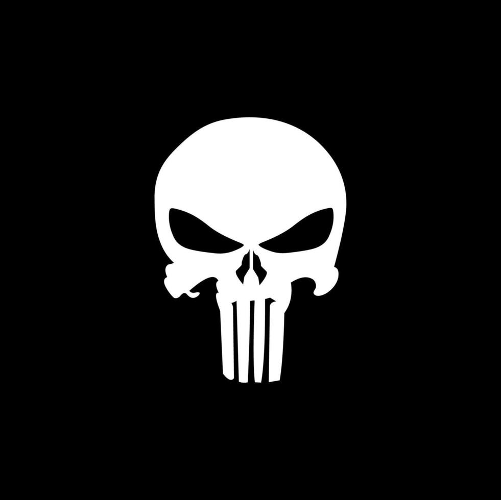Punisher Skull Style Icon vector