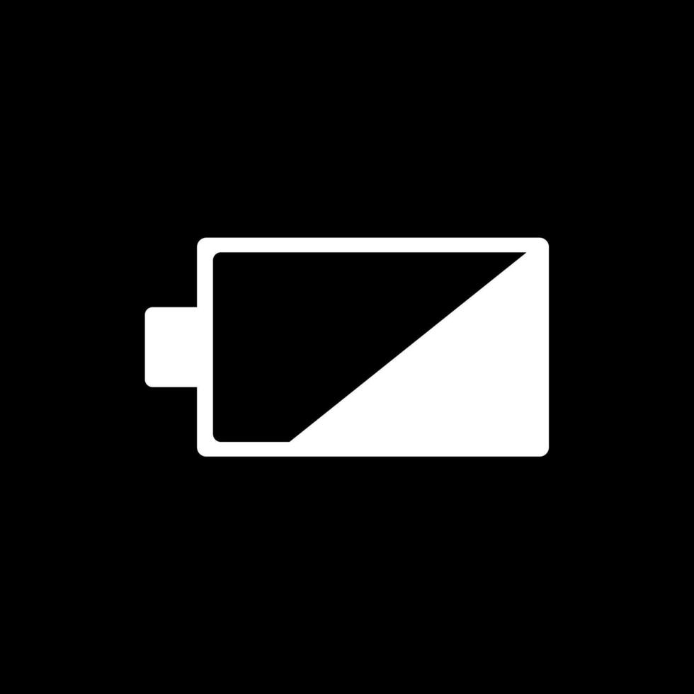 Battery Charging Icon in Black and White vector
