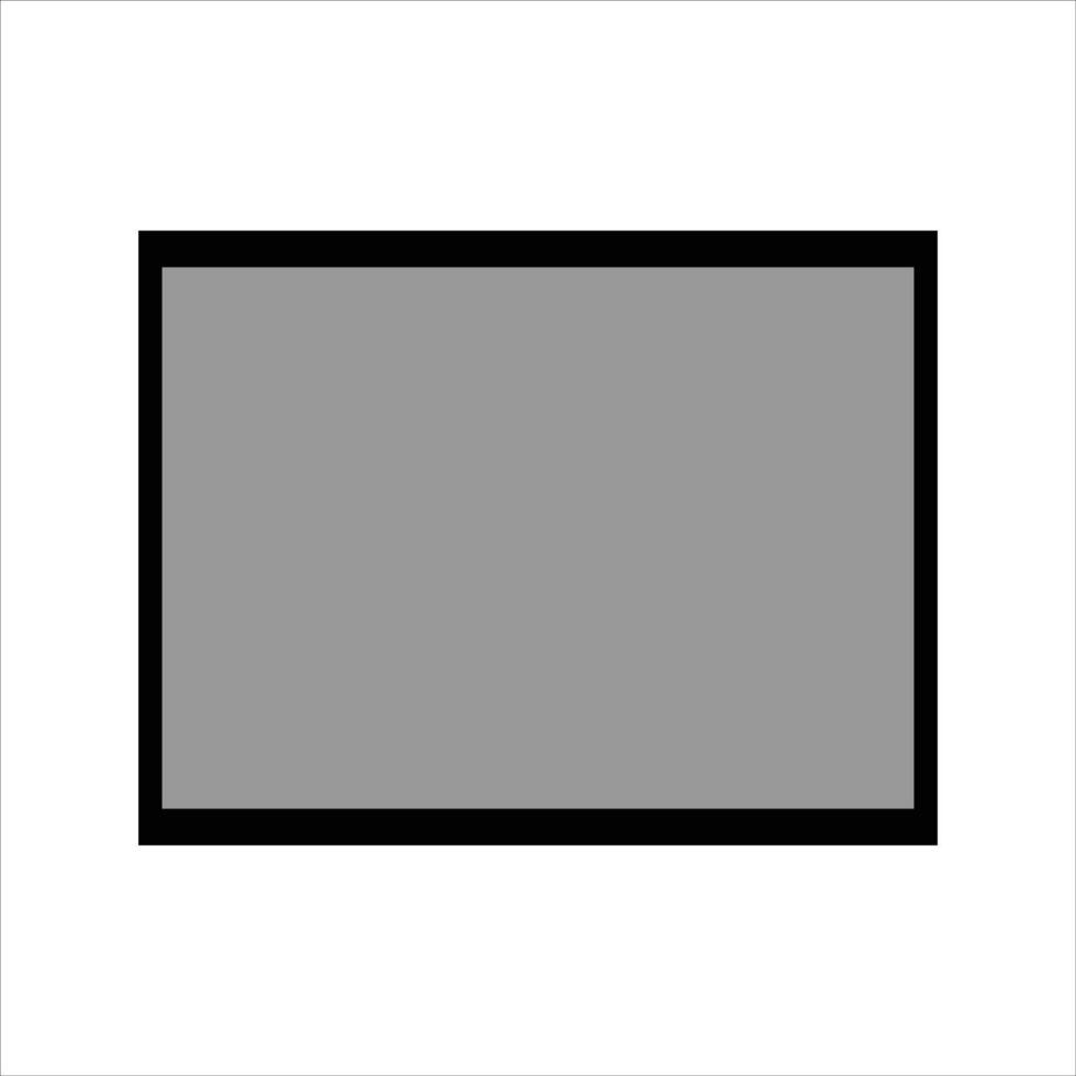 A black outlined blank rectangular frame can be used for poster design mockup or gallery elements vector