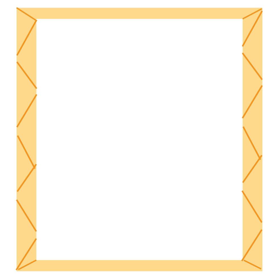 A minimal square wooden picture frame with a light brown pattern, ideal for photo or artwork display designs. vector