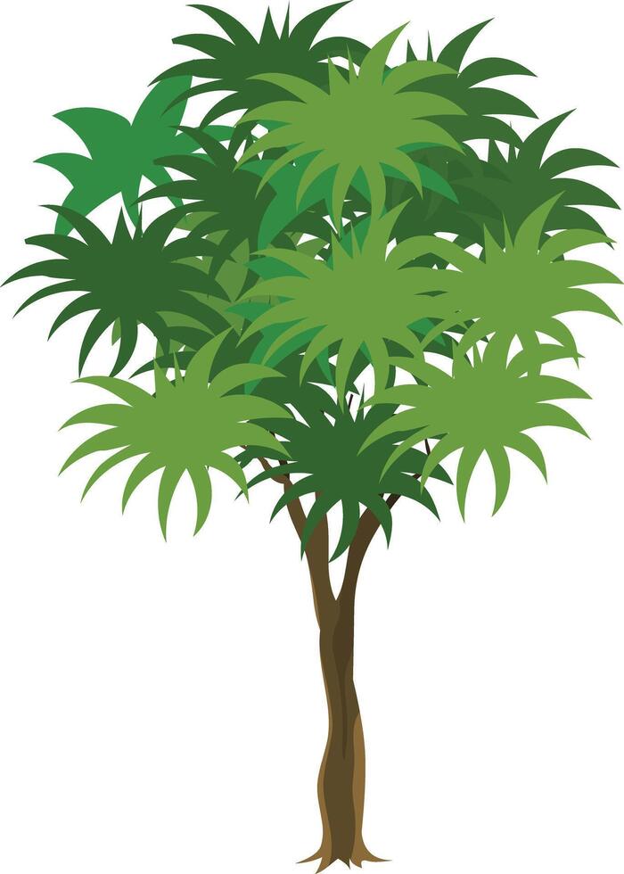 Cartoon Tree Illustration for Animation and Children's Projects vector