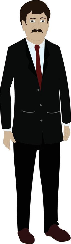 Cartoon Businessman Character Front View. Formal Suit Male for Explainer Videos, Animation Scenes, Office Presentation, Corporate Character Pack, Marketing and Storytelling Projects vector