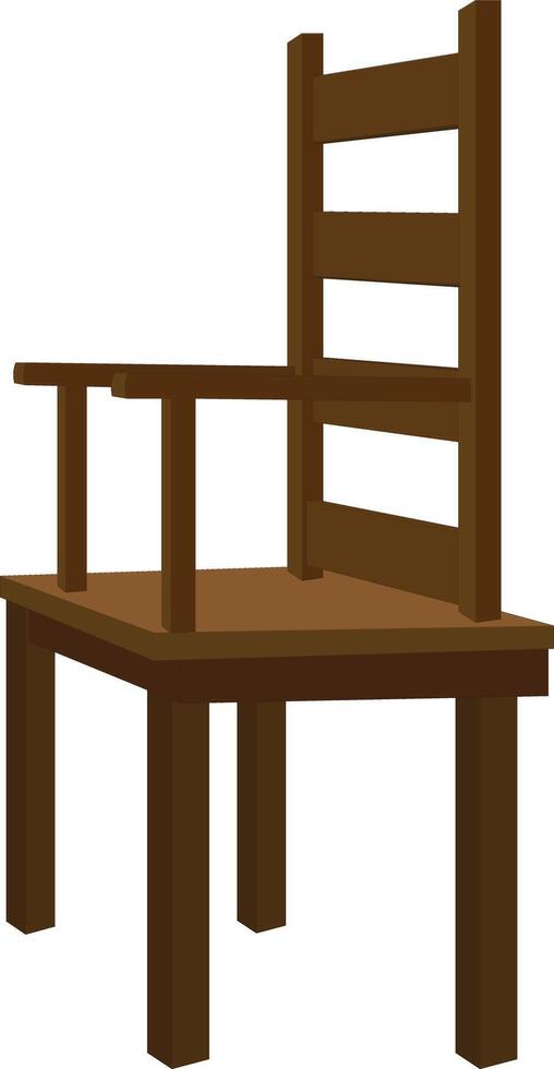 Simple wooden chair illustration vector