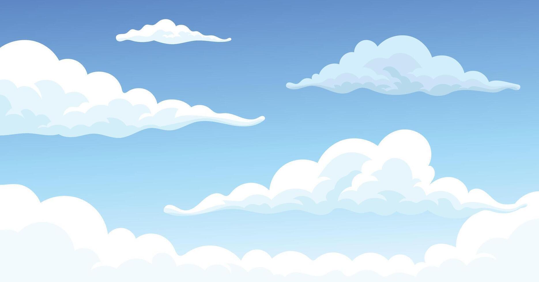 Skyscape with Beautiful Scenery, cloudscape, Sky View with Floating Cloud vector