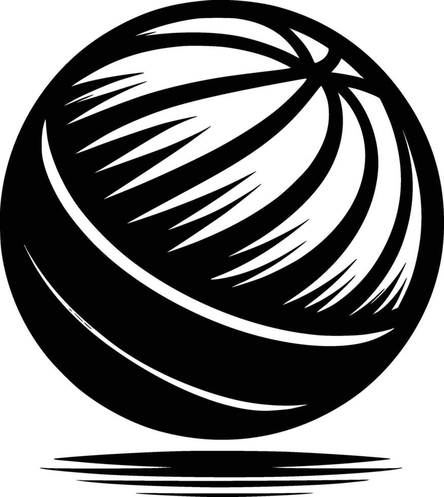Stylized Basketball Graphic Design Isolated on White Background vector
