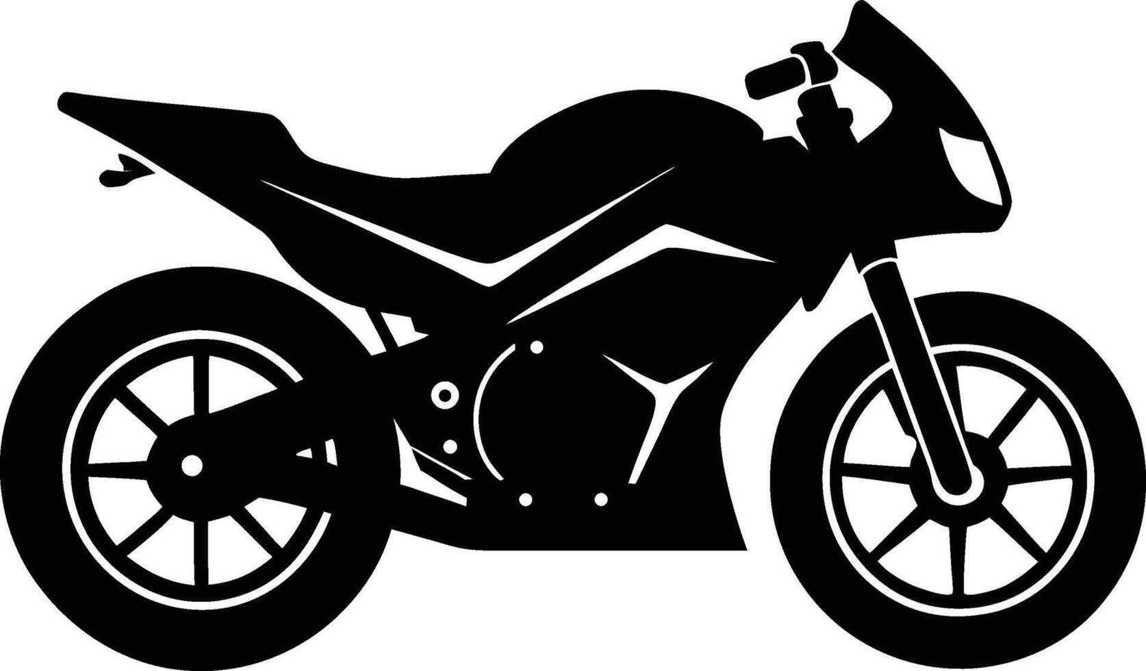 Sleek Sport Motorcycle Silhouette Design for Enthusiasts vector