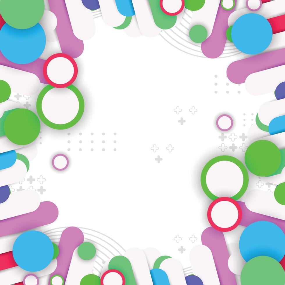 Vibrant abstract geometric shapes background vector
