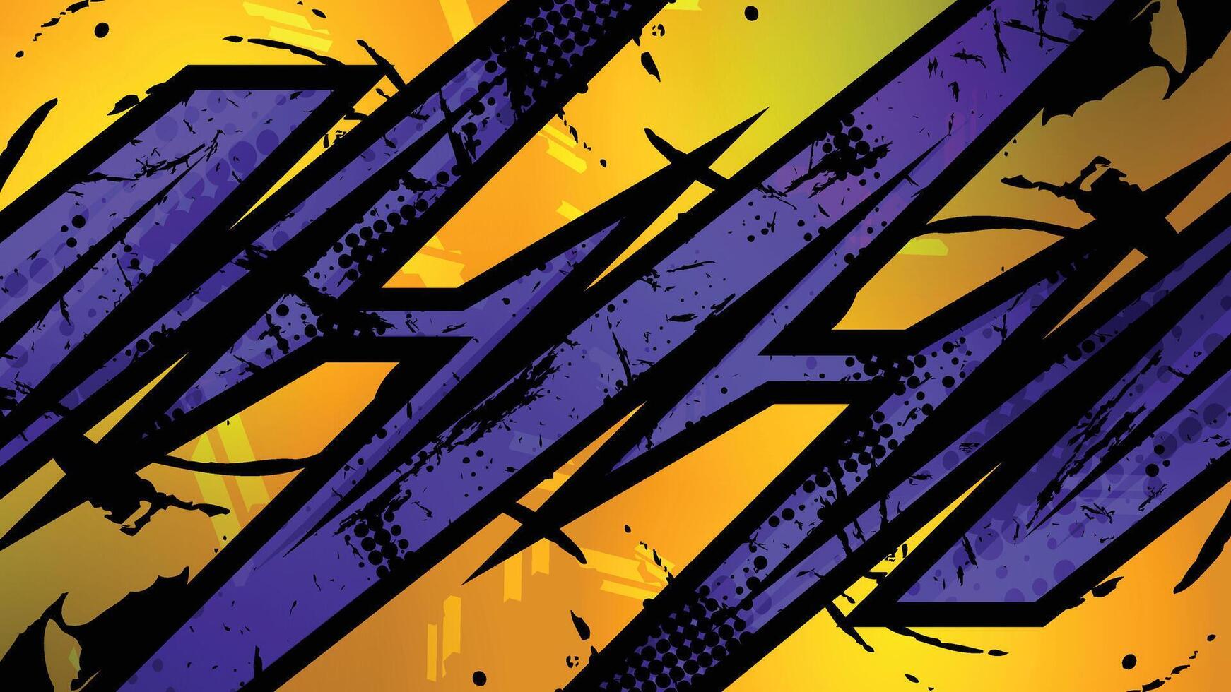 Colorful abstract purple and yellow design vector