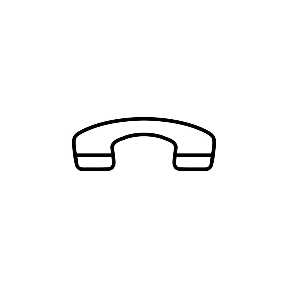 Hang Up Call Line Icon Design vector