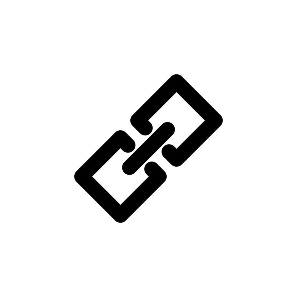 Connected Link Solid Icon for Navigation vector