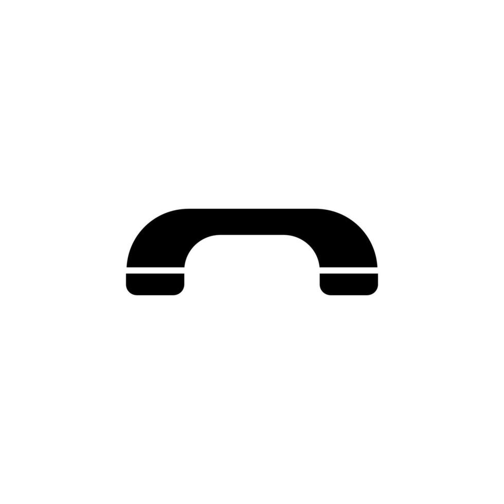 Call End Solid Icon for Phone App vector