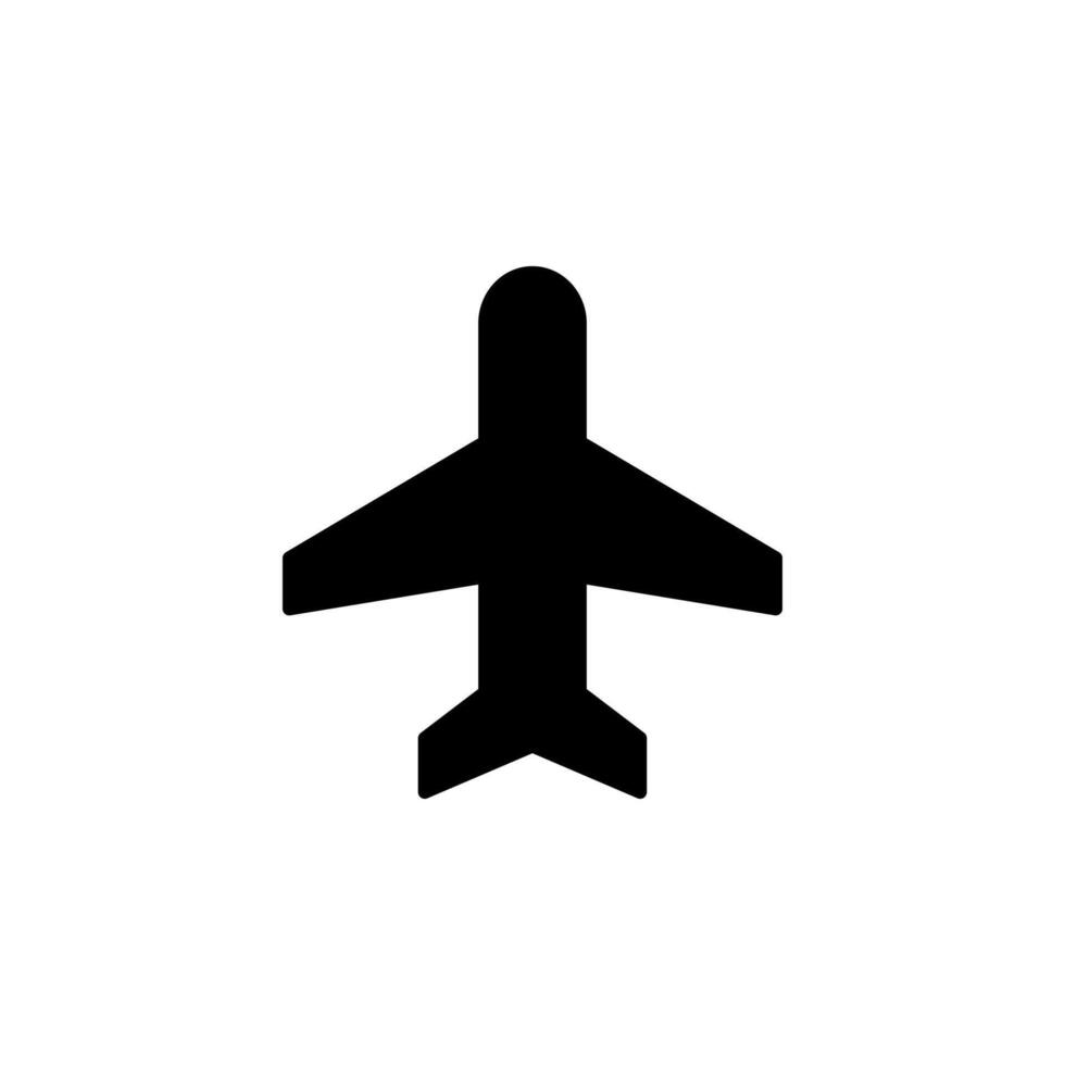 Airplane Mode Solid Icon for Mobile UI vector