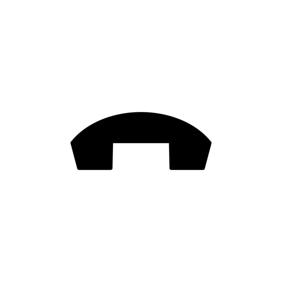 Hang Up Call Solid Icon Design vector