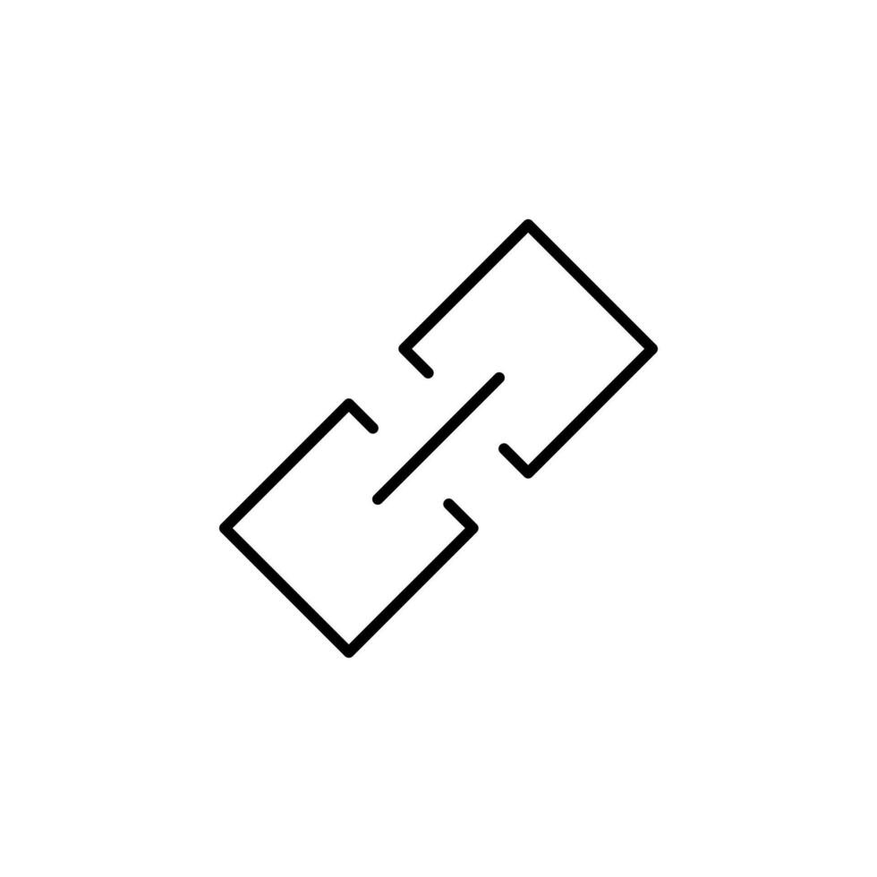 Secure Link Line Icon for Digital Access vector