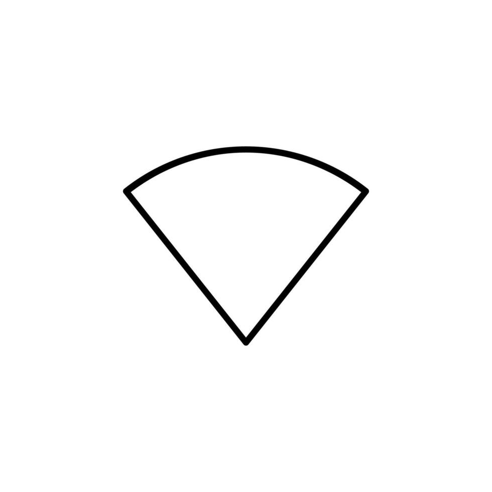 Minimal Outline WiFi Line Icon for Interface vector