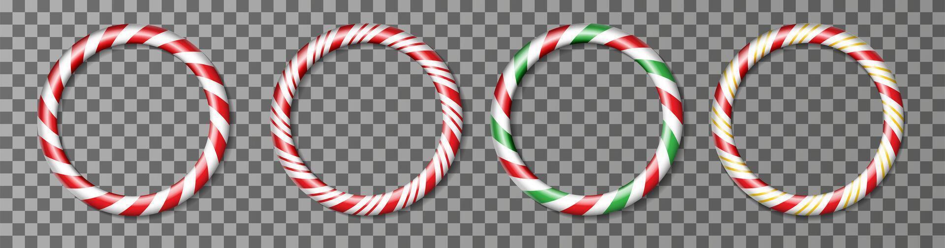 colorful twisted rope frames for design vector