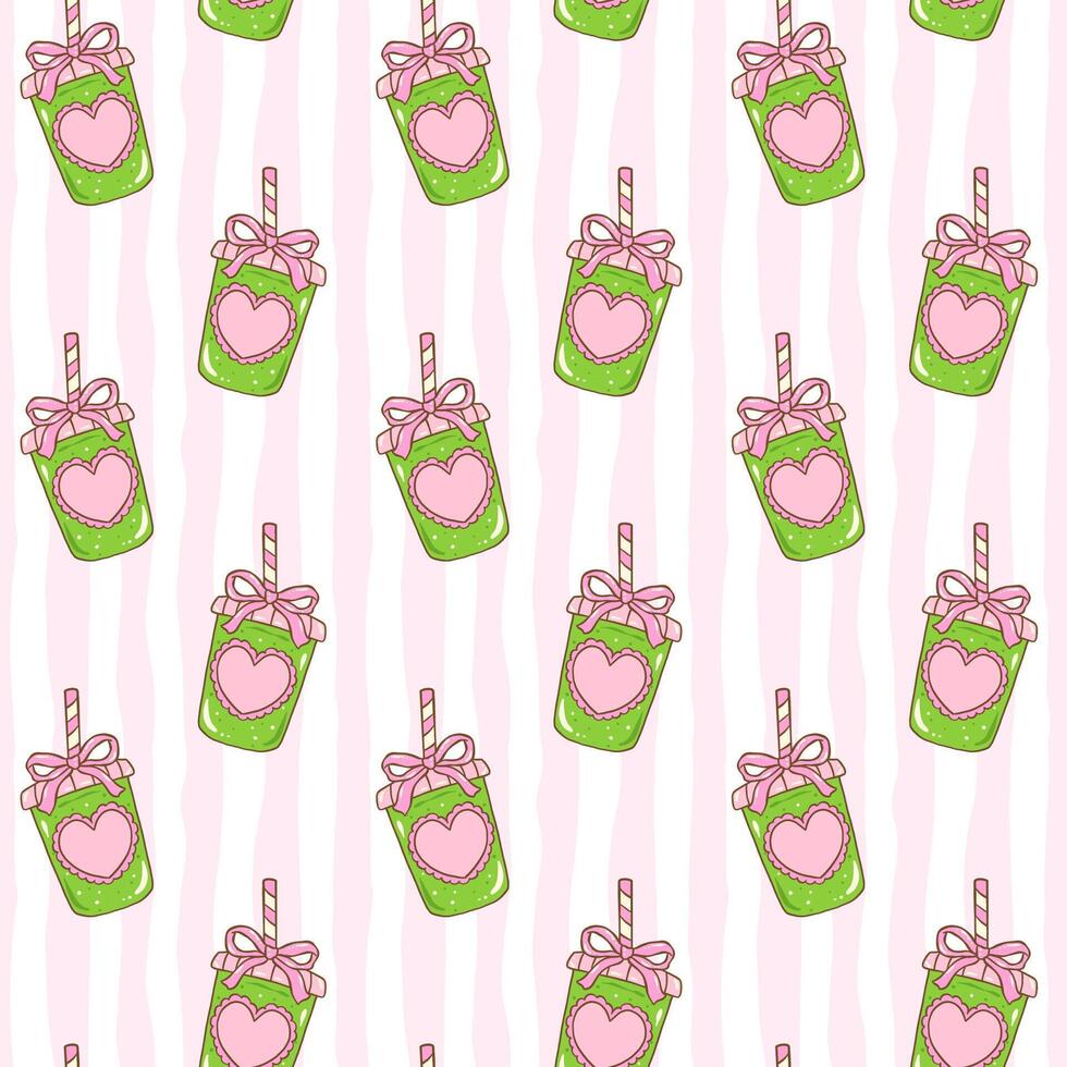 Colorful smoothie pattern design vector