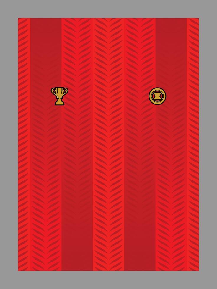 Red football jersey with trophy and emblem retro style vector
