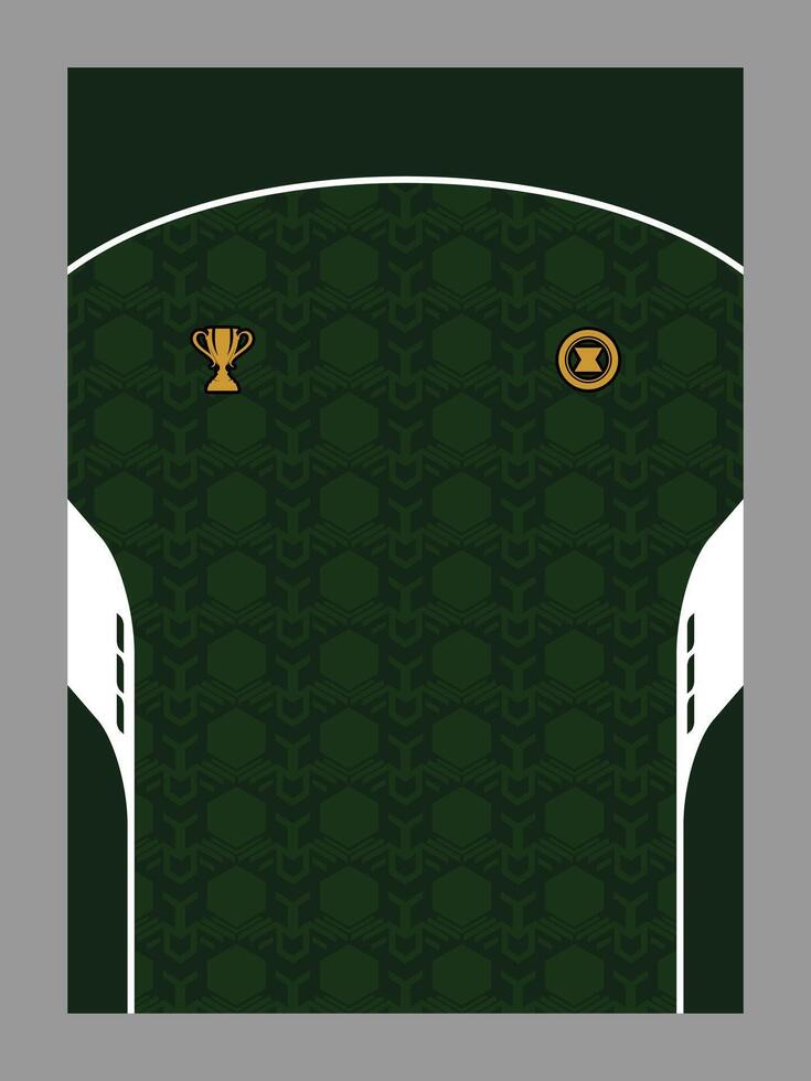 Dark Green Jersey with Trophy and Badge vector