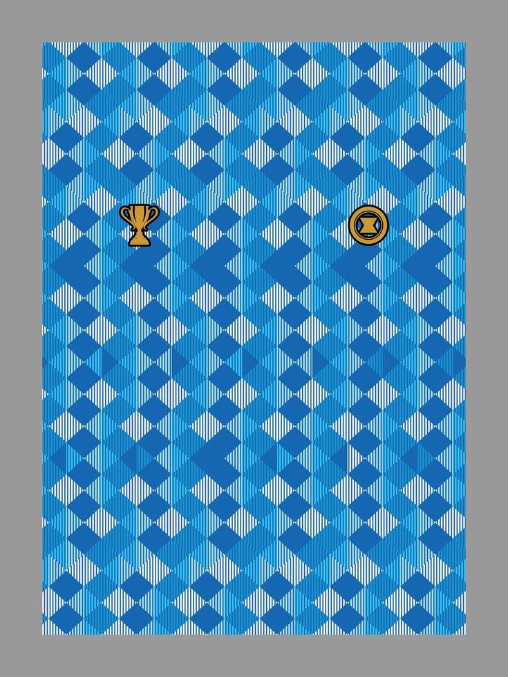Trophy and Coin on Blue Diamond Texture vector