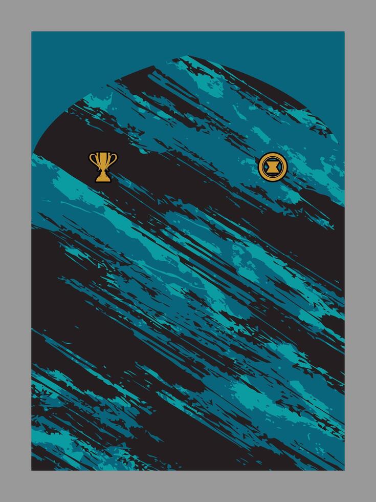 Abstract Trophy and Badge Composition on a Teal Textured Surface vector