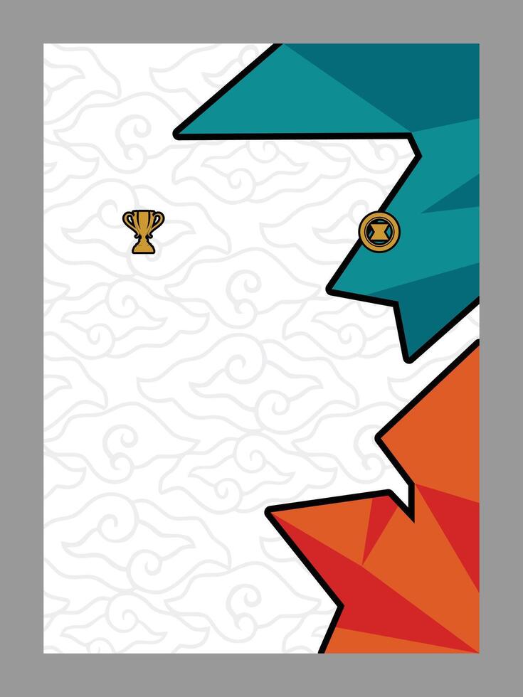 Abstract composition with geometric shapes and a trophy ideal for a flyer or poster design vector