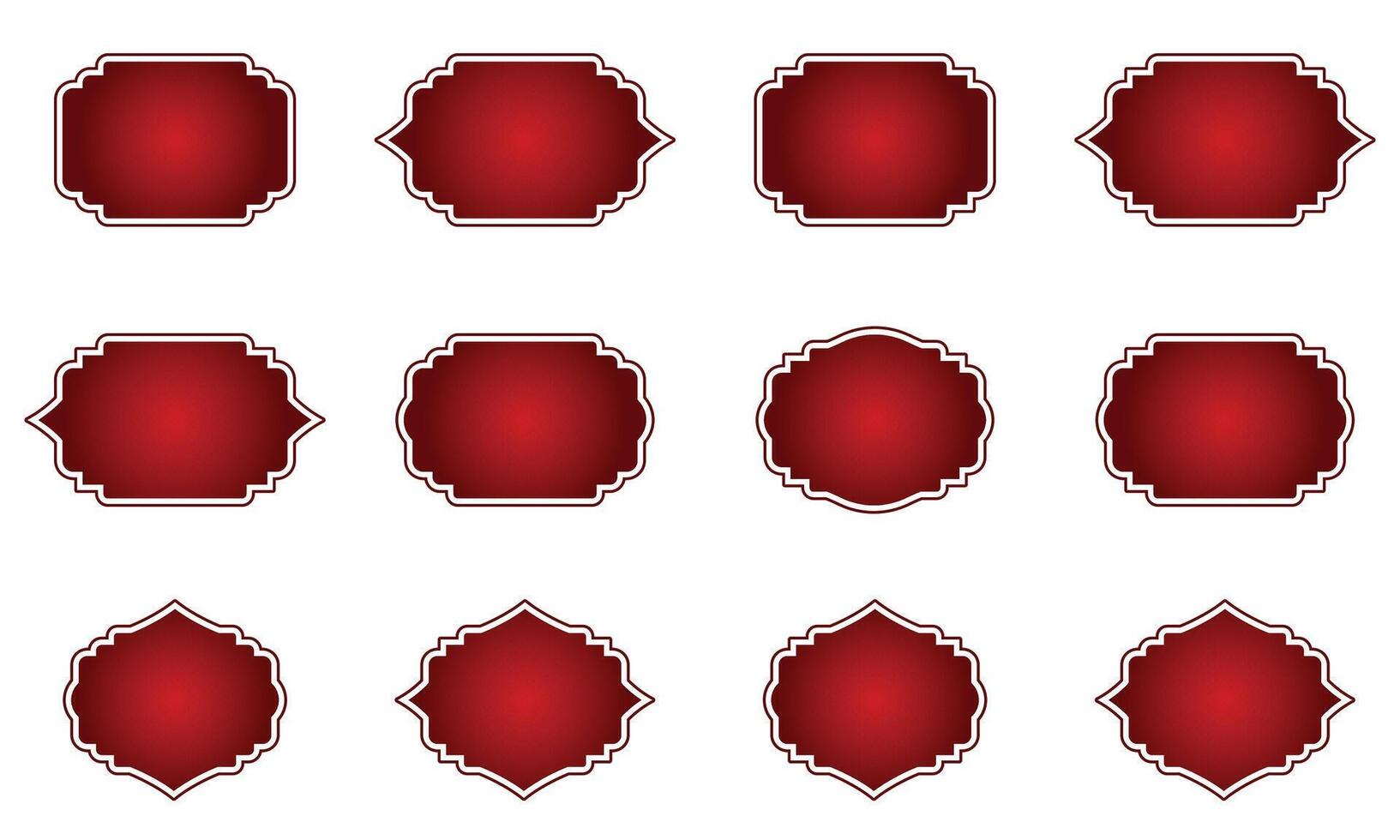 Set of Elegant Label Shapes vector