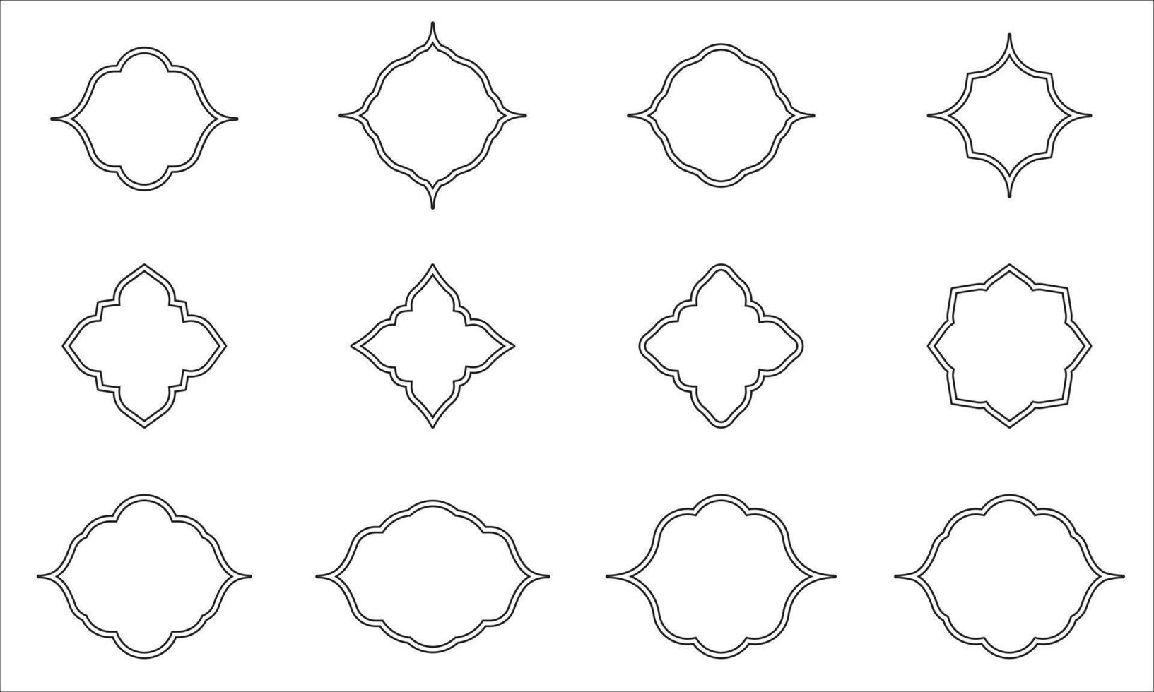 Ornamental Badges Shapes vector