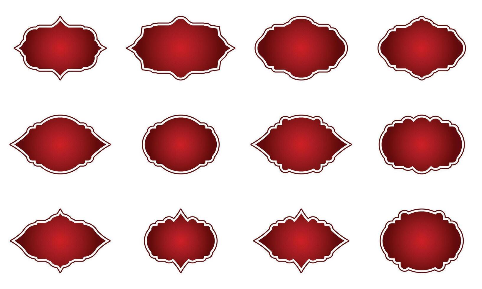 Collection of Elegant Label Shapes vector