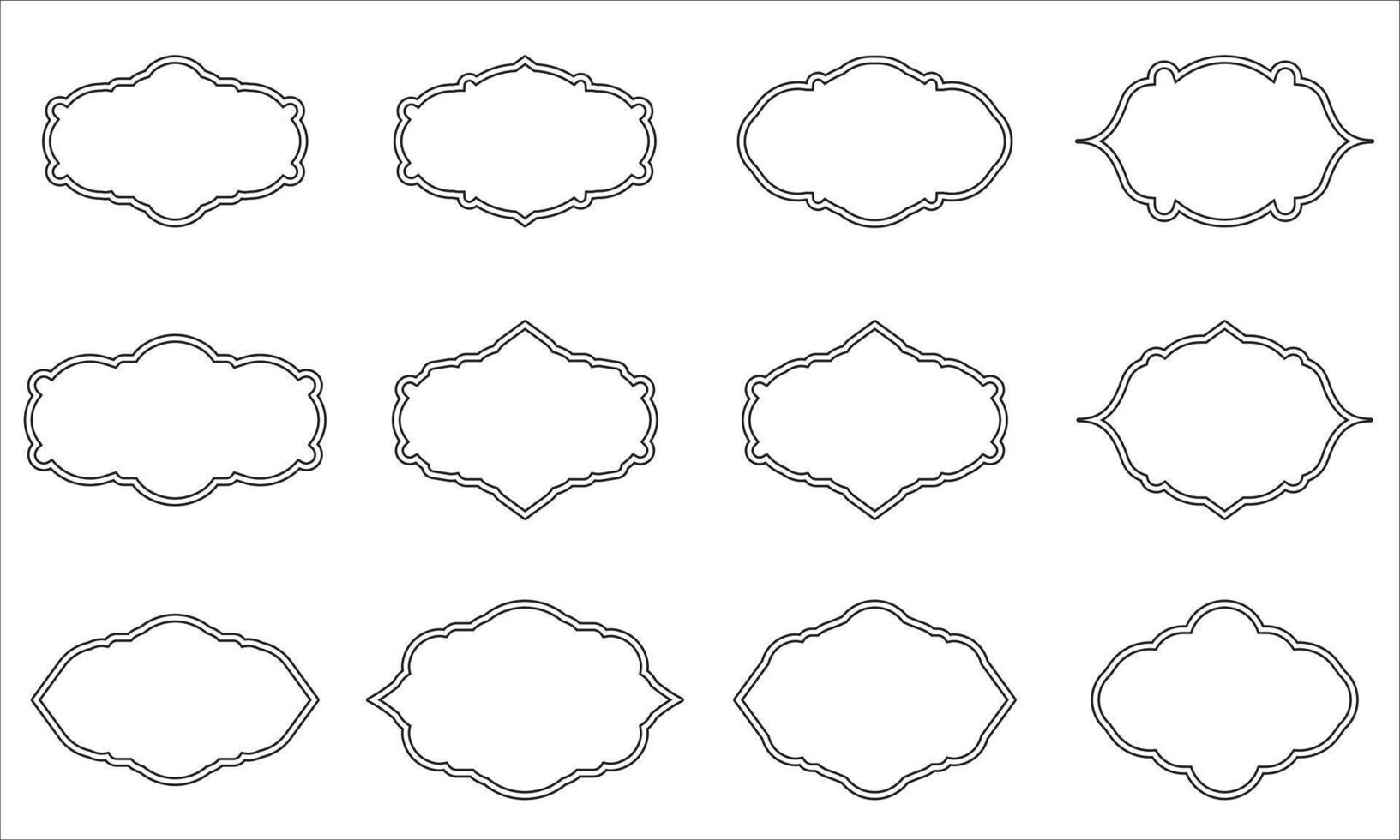 Ornamental Badge Shapes vector